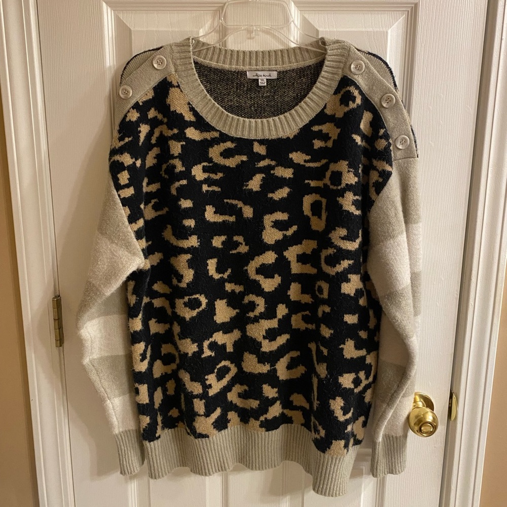 Animal print boutique sweater